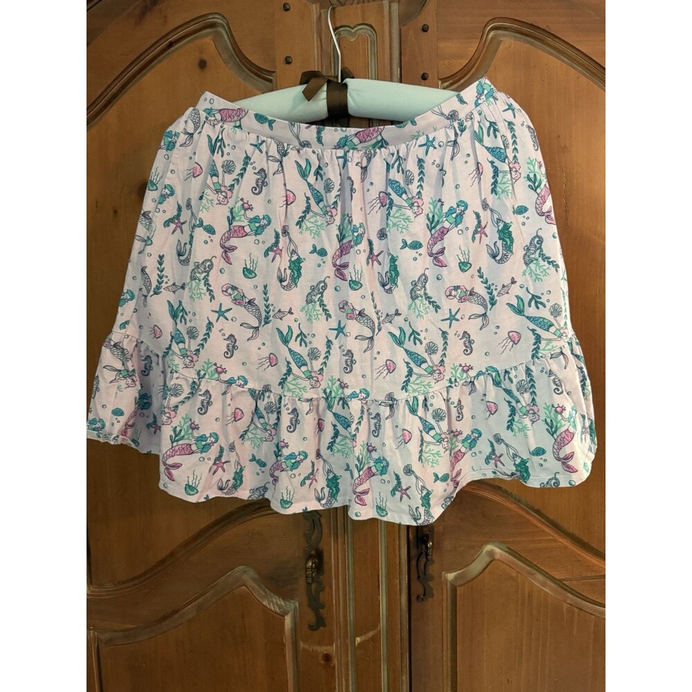 Lands End Cotton Skort Mermaid 14-16 Plus